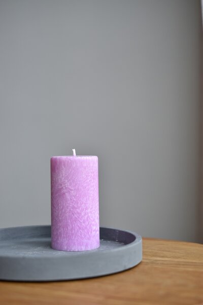 Supeko svíčka váleček 5x9 cm růžový