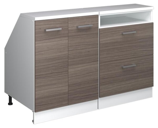 Kuchyňská skříňka pod šikmou střechu Vicco R-Line Ušlechtilá šedá 120 cm Sada 2 korpusů skříně hloubka 60 cm, Model 60095