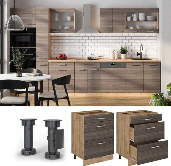 Spodní skříňka kuchyňské linky Vicco R-Line Ušlechtilá šedá 60 cm PD Mramor, Model 53976