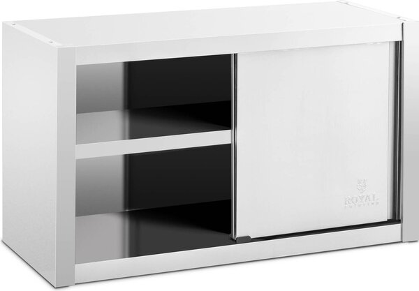 Gastronomická nástěnná skříňka s posuvnými dvířky OCELOVÁ 100 x 45 x 60 cm