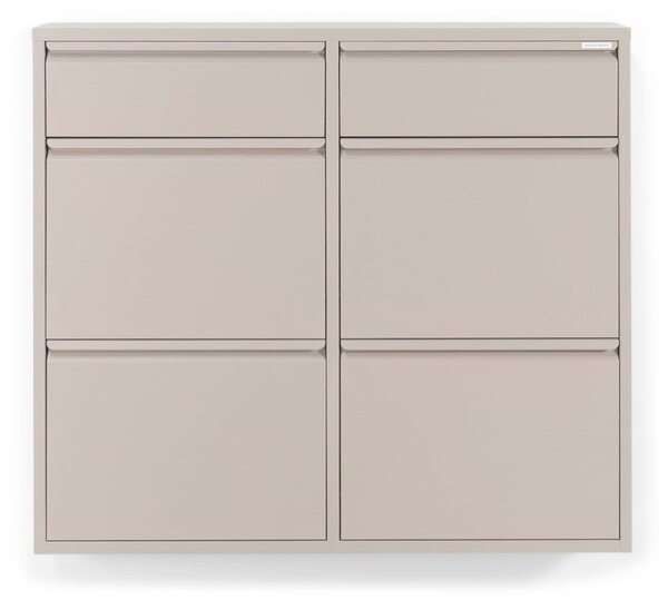 Taupe kovový výklopný botník 98x86x15 cm Billy – Spinder Design