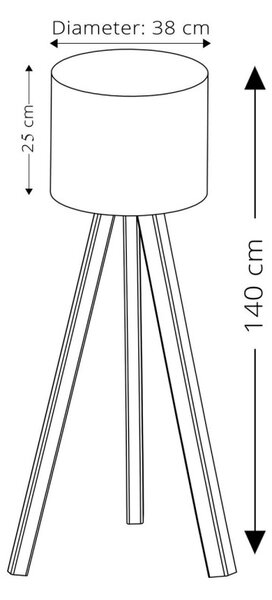 Opviq Stojací lampa AYD II 140 cm červená