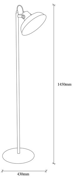 Opviq Stojací lampa Lik III 145 cm černá