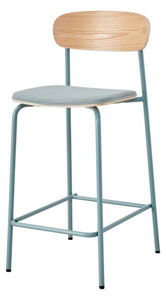 Barové židle v sadě 2 ks v modro-přírodní barvě (výška sedáku 66 cm) Adriana – Marckeric