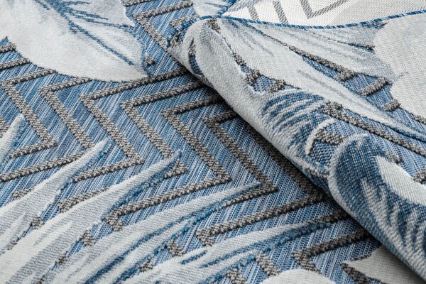 Dywany Łuszczów, Kusový koberec Botanic 65242 Feathers navy – na ven i na doma, 117x170, modrá, chodba / předsíň
