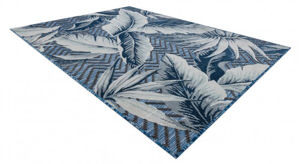 Dywany Łuszczów, Kusový koberec Botanic 65242 Feathers navy – na ven i na doma, 117x170, modrá, chodba / předsíň