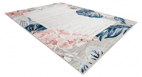 Dywany Łuszczów, Kusový koberec Botanic 65240 Flamingo grey – na ven i na doma, 117x170, vícebarevná, chodba / předsíň