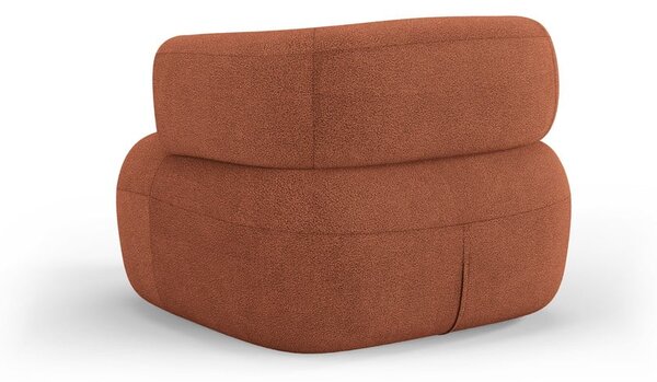 Křeslo z textilie bouclé v cihlové barvě Jenny – Micadoni Home