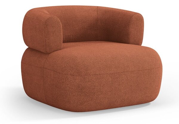 Křeslo z textilie bouclé v cihlové barvě Jenny – Micadoni Home