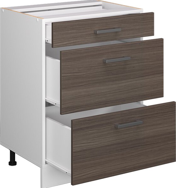 Spodní skříňka kuchyňské linky Vicco R-Line Ušlechtilá šedá 60 cm se zásuvkami, bez pracovní desky, Model 37724