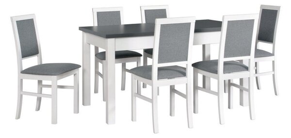 Drewmix Jídelní set 1+6, stůl MODENA 1 a bukové židle NILO 3