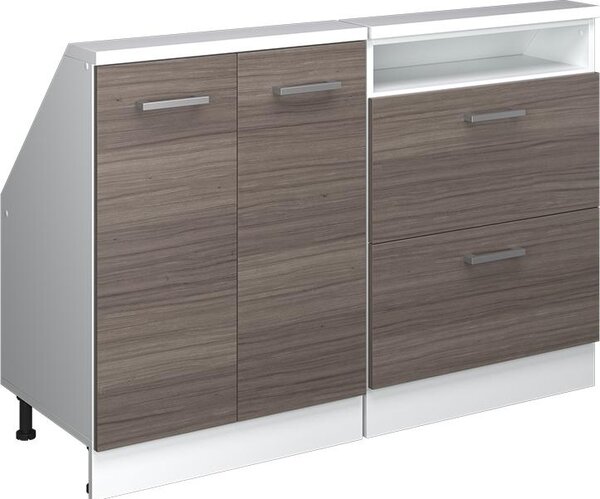 Kuchyňská skříňka pod šikmou střechu Vicco R-Line Ušlechtilá šedá 120 cm Sada 2 kusů, Model 58122