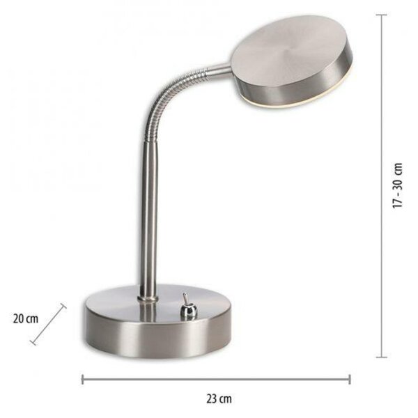 LEUCHTEN DIREKT is JUST LIGHT LED stolní lampička stříbrná barva 3000K LD 14419-55