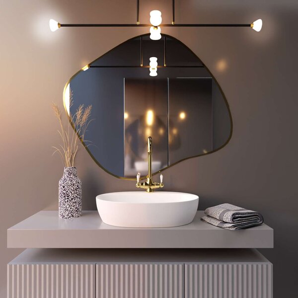 Baltica Design Tiny Border Contorno III zrcadlo 70x60 cm zlatá 5903003184539