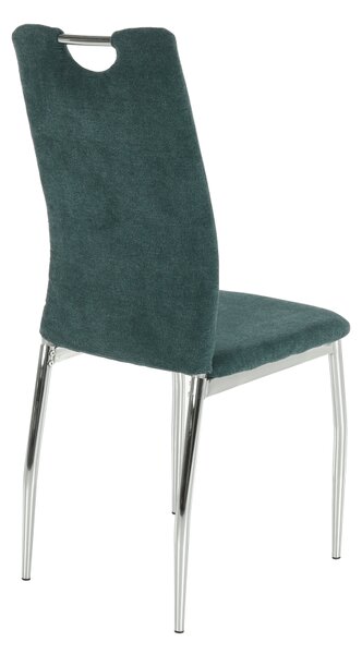 KONDELA Jídelní židle, azurová látka / chrom, OLIVA NEW