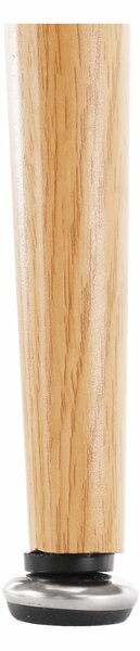 KONDELA Barový stůl, bílá/dub, průměr 60 cm, IMAM