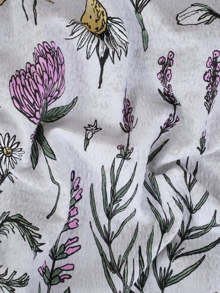MK Lůžkoviny Krepový povlak na polštář Renforcé 40 x 40 cm - Herbář šedý