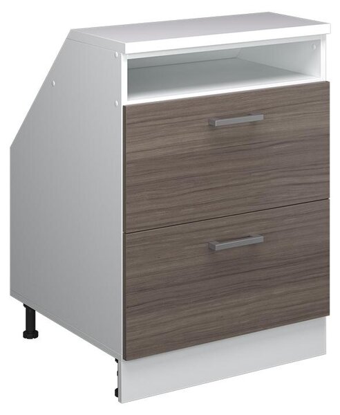 Kuchyňská skříňka pod šikmou střechu Vicco R-Line Ušlechtilá šedá 60 cm se 2 zásuvkami, korpus skříně hloubka 60 cm, Model 60498