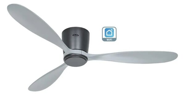 CasaFan 313297W Eco Plano Wood WiFi, světle šedá, stropní ventilátor