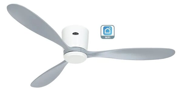 CasaFan 313293W Eco Plano Wood WiFi, světle šedá, stropní ventilátor