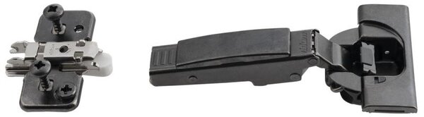 Sapho BLUM závěs na hrnce, přední doraz, Soft Close, včetně krycích čepiček, černá onyx