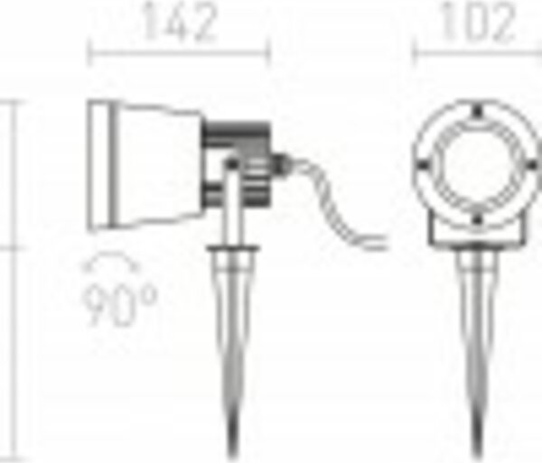 RED - DESIGN RENDL RENDL CORDOBA na bodci antracitová 230V GU10 35W IP54 3000K R12579