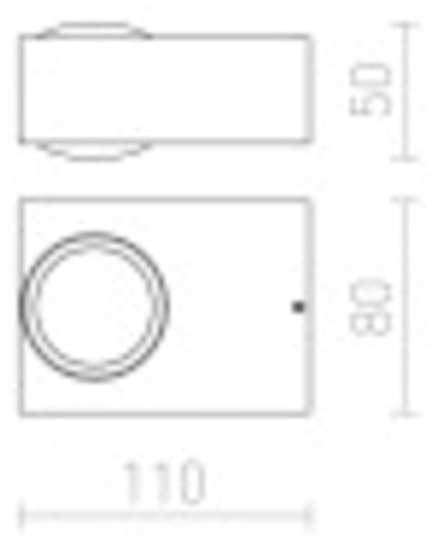 RED - DESIGN RENDL RENDL KORSO II nástěnná černý elox 230V LED 2x3W 120° IP54 3000K R12832