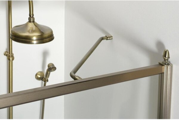ANTIQUE rohový držák pro sprchové kouty 600 mm, bronzový