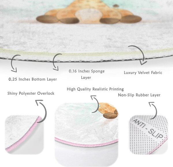 Bílý dětský koberec ø 120 cm Comfort – Mila Home