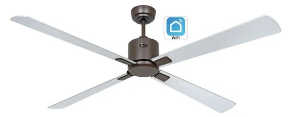 CasaFan 949337W Eco Neo III WiFi, stříbrná a wenge, stropní ventilátor
