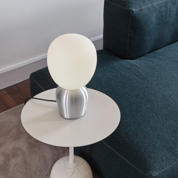 Stolní lampa Belid, Buddy, Metalická, Obývací pokoj, Sklo, Design
