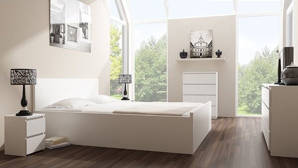 Topeshop M6 140 BIEL 2X3, Bílá, 6 zásuvka/zásuvek, Dřevotřískové desky, Jednobarevný, Moderní, Dřevotřískové desky
