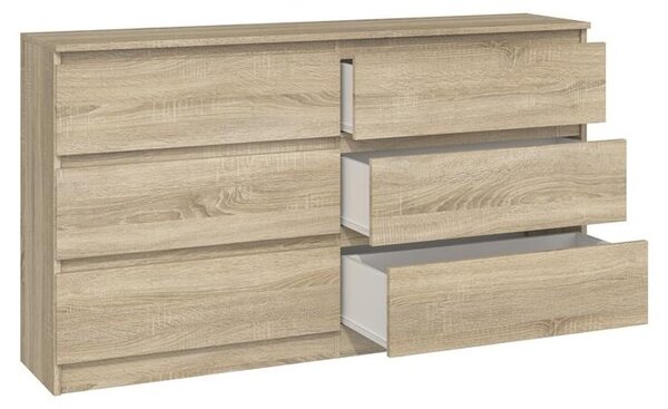 Topeshop M6 140 SON 2X3, Dub, 6 zásuvka/zásuvek, Dřevotřískové desky, Jednobarevný, Moderní, Dřevotřískové desky