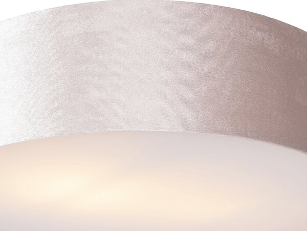 Moderní stropní svítidlo růžové 40 cm se zlatým vnitřkem - Drum