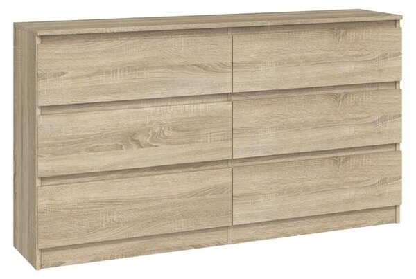 Topeshop M6 140 SON 2X3, Dub, 6 zásuvka/zásuvek, Dřevotřískové desky, Jednobarevný, Moderní, Dřevotřískové desky