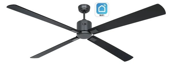 CasaFan 952410W Eco Neo III WiFi, černá a teakové dřevo, stropní ventilátor