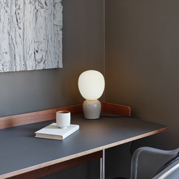 Stolní lampa Belid, Buddy, Šedá, Obývací pokoj, Sklo, Design