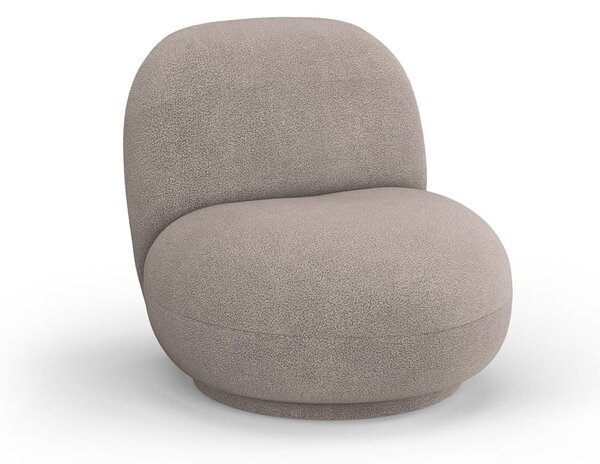 Béžové křeslo z textilie bouclé Chuck – Micadoni Home