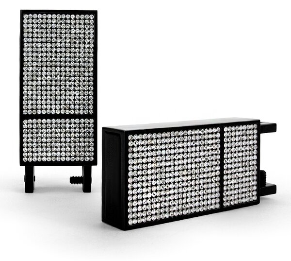 Kovovégarnýže.cz Garnýže Square line elegance royal diamond černá matná Varianta jednořadá nebo dvouřadá: Jednořadá, Délka: 0-100cm, Uchycení látky: jezdec+šnekový háček