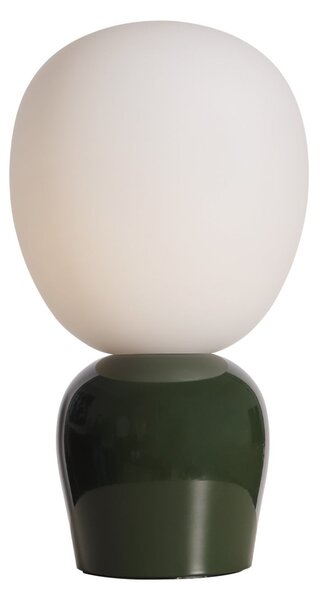 Stolní lampa Belid, Buddy, Zelená, Obývací pokoj, Sklo, Design