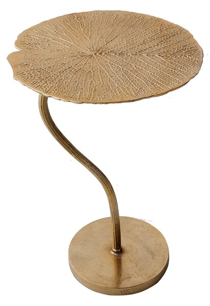 Zlatý hliníkový odkládací stolek Ferago, 40 cm