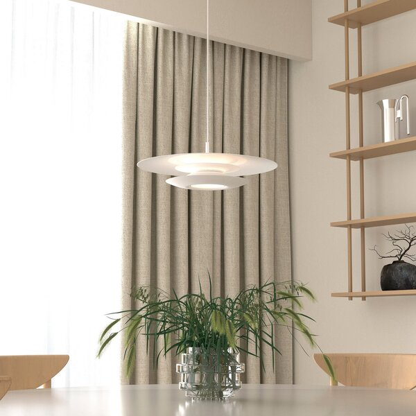 Závěsná svítidlo Belid, Eclipse, stmívatelné, Bílá, Obývací pokoj, Kov, Design