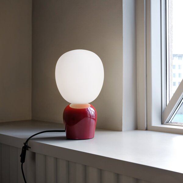 Stolní lampa Belid, Buddy, Červená, Obývací pokoj, Sklo, Design