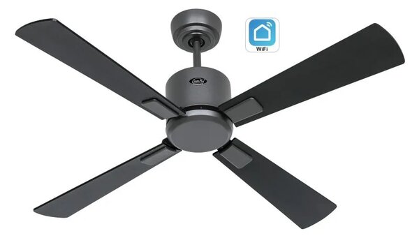 CasaFan 952101W Eco Neo III WiFi, černá a teakové dřevo, stropní ventilátor