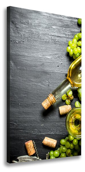 Vertikální Foto obraz na plátně Hrozny a víno ocv-120971469