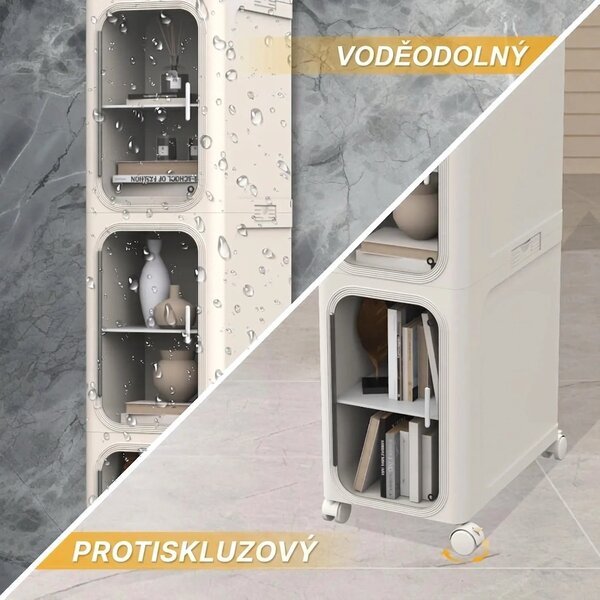 5-ti úrovňový Stohovatelný úložný Regál Gapstack™