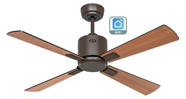 CasaFan 949101W Eco Neo III WiFi, černá a teakové dřevo, stropní ventilátor