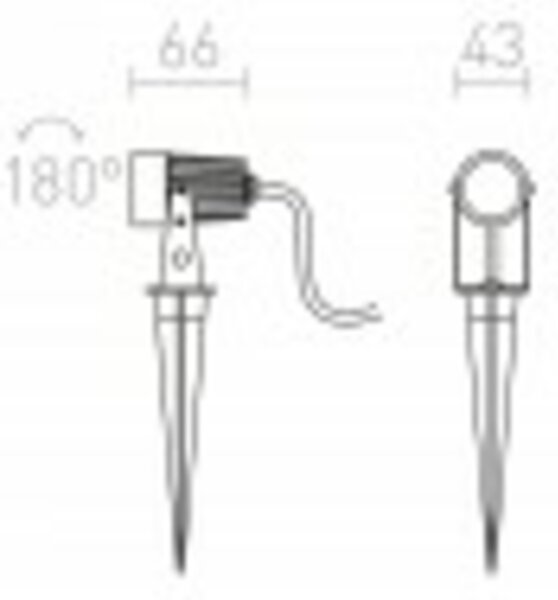 RED - DESIGN RENDL RENDL GUN na bodci černá 230V LED 3x1W 30° IP65 3000K R10530