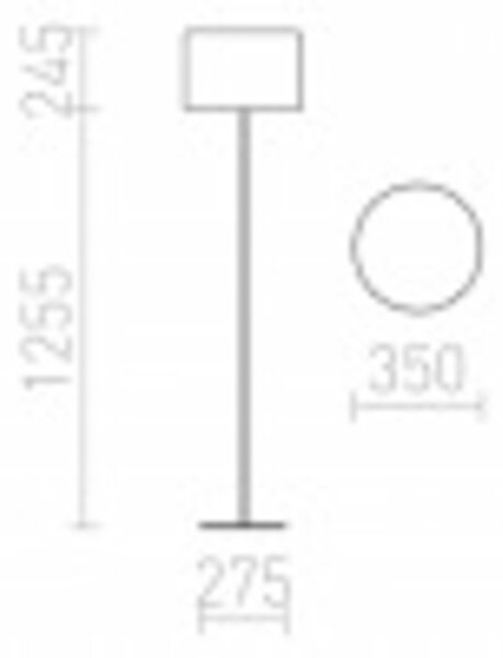 RED - DESIGN RENDL RENDL BOSANNA 150 stojanová antracitová satinovaný PE 230V E27 25W IP65 R12421