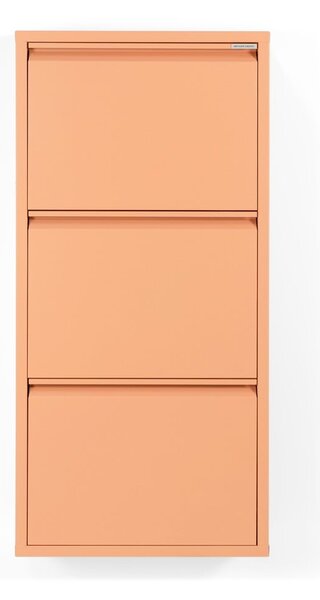 Kovový výklopný botník v lososové barvě 50x103x15 cm Billy – Spinder Design